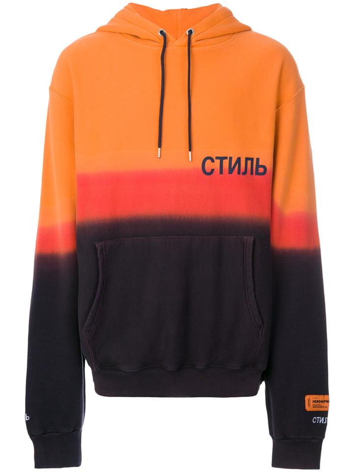 Heron Preston Tonal Printed Hoodie - Yellow & Orange