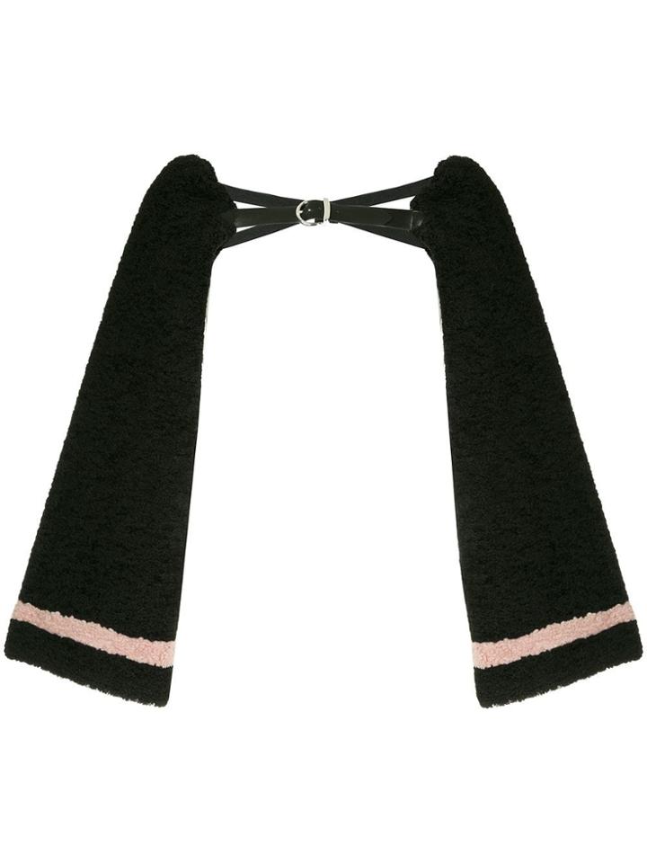 Tu Es Mon Trésor Buckle Fastening Arm Covers - Black