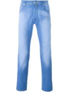 Jacob Cohen Stonewashed Jeans, Men's, Size: 32, Blue, Cotton/polyester/spandex/elastane