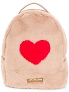 Love Moschino Faux Fur Backpack - Neutrals