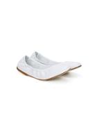 Andrea Montelpare Elasticated Ballerina Flats - White