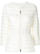Moncler Fitted Padded Jacket - White