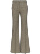 Etro Jacquard Geometric Pattern Trousers - Brown
