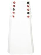 Christopher Esber Fitted Buttoned Skirt - White