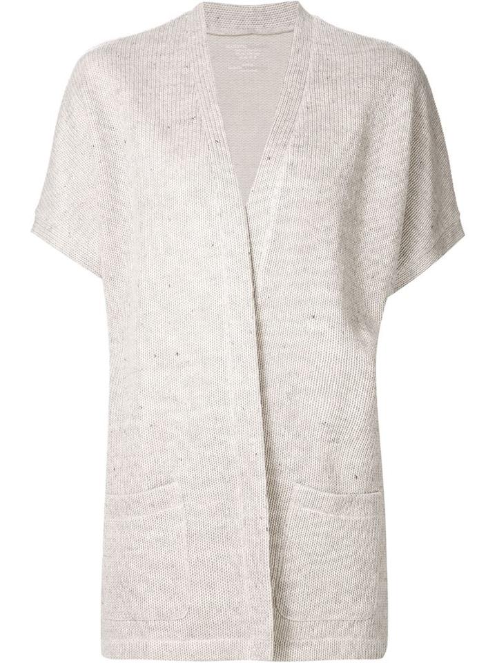Majestic Filatures Shortsleeved Open Front Cardigan