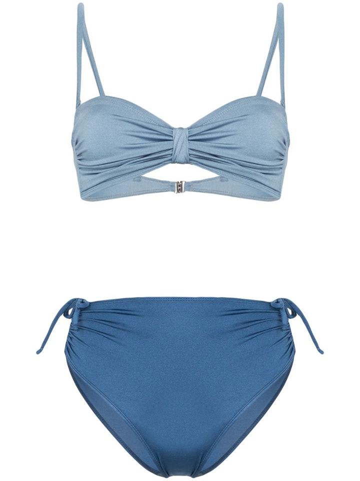 Leslie Amon Bandeau Bikini - Blue