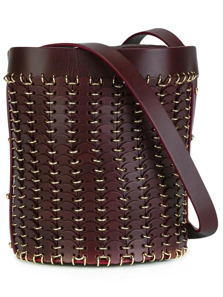 Paco Rabanne Iconic Chain Crossbody Bag, Women's, Pink/purple, Calf Leather/metal