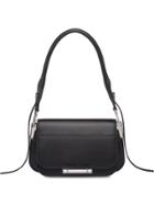 Prada Sibylle Leather Shoulder Bag - Black