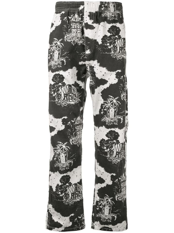 Vyner Articles Hawaiian Print Trousers - Grey
