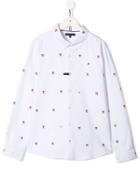Tommy Hilfiger Junior Teen Embroidered Th Logo Shirt - White