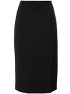 T By Alexander Wang Midi Straight Skirt, Women's, Size: 2, Black, Polyester/polyurethane