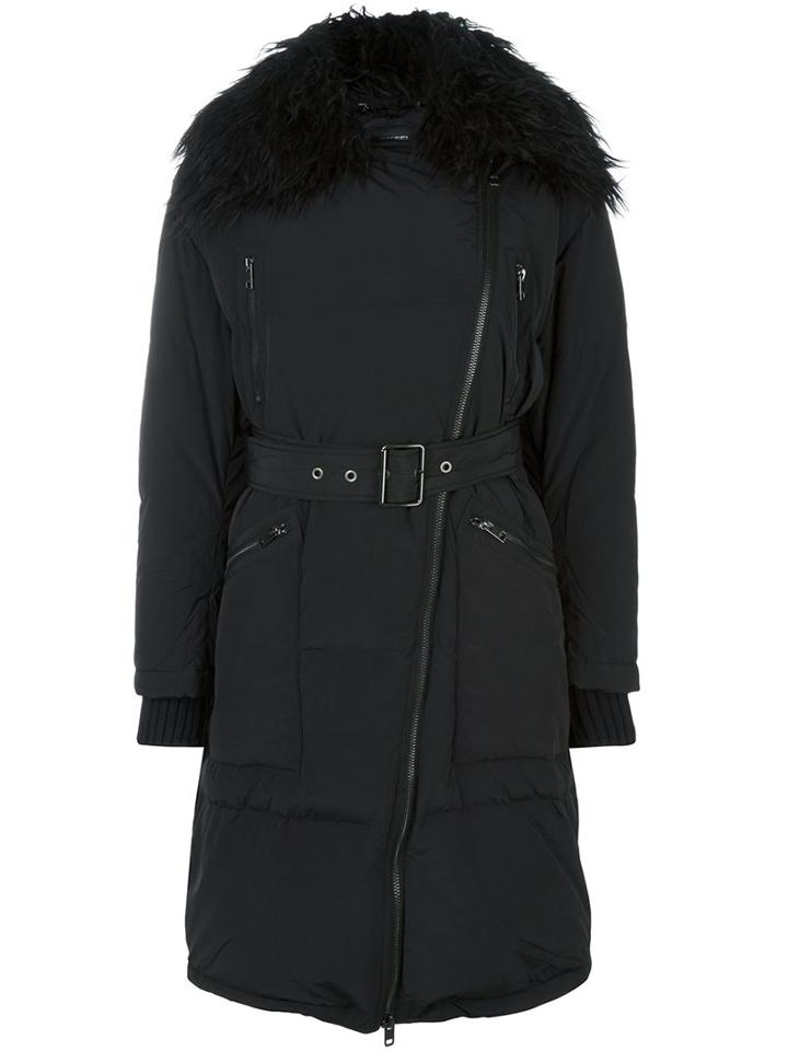 Diesel 'wacia' Coat, Women's, Size: Medium, Black, Feather Down/nylon/polyamide/polyester