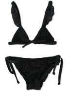 Monnalisa - Embroidered Bikini Set - Kids - Polyester/spandex/elastane - 5 Yrs, Black