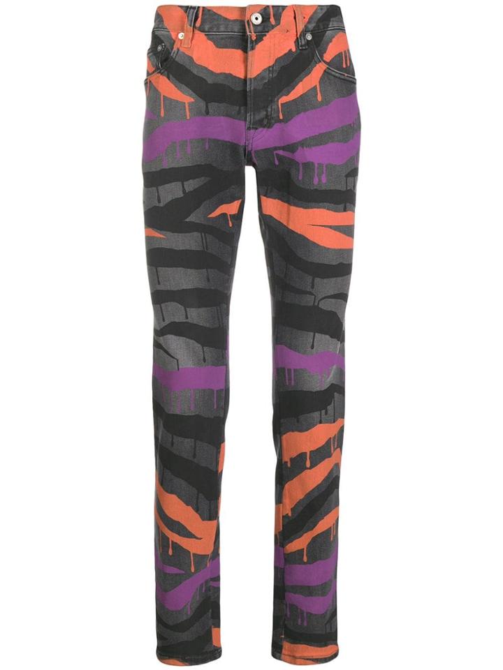 Just Cavalli Spilling Stripes Skinny Jeans - Grey