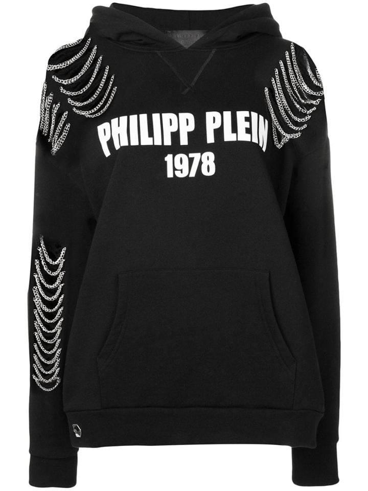 Philipp Plein Hoodie Sweatshirt Pp1978 - Black