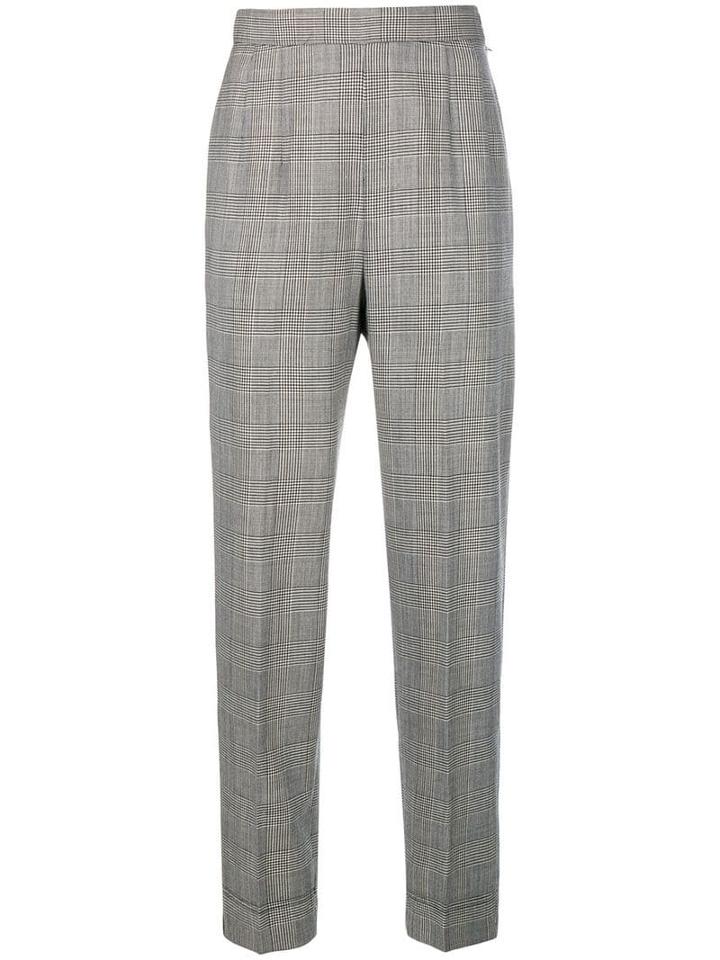 Moschino Pre-owned Check Cropped Trousers - Prince Of Wales