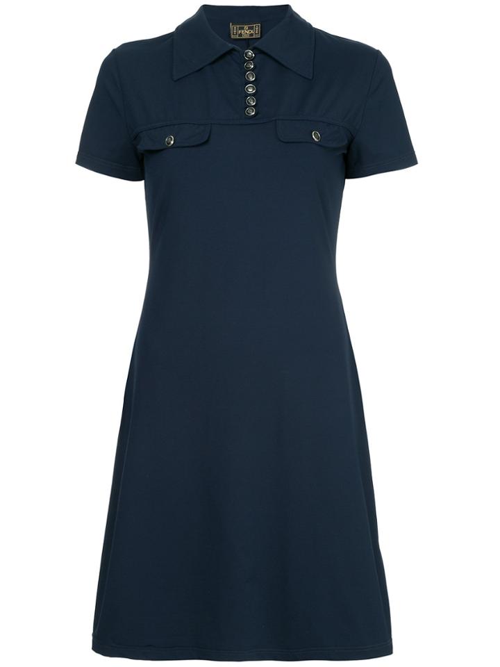 Fendi Vintage Polo Shirt One Piece - Blue