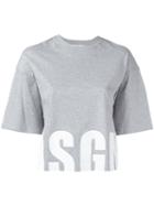 Msgm - Logo T-shirt - Women - Cotton - L, Grey, Cotton