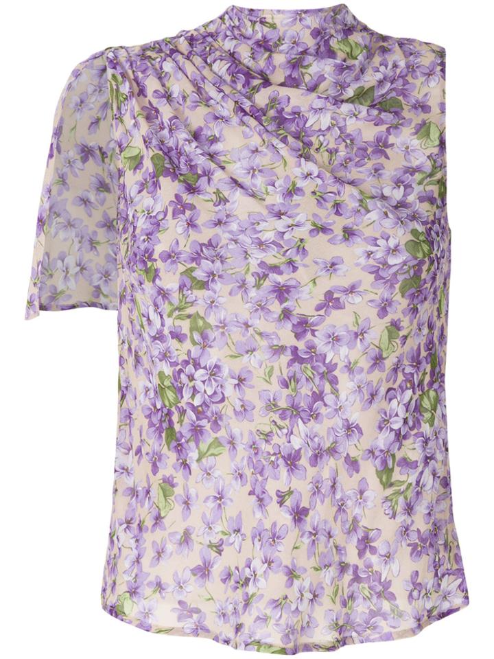 Twin-set Floral-print Blouse - Pink & Purple