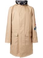 Raf Simons Body Hooded Coat, Men's, Size: 50, Brown, Cotton/polyurethane
