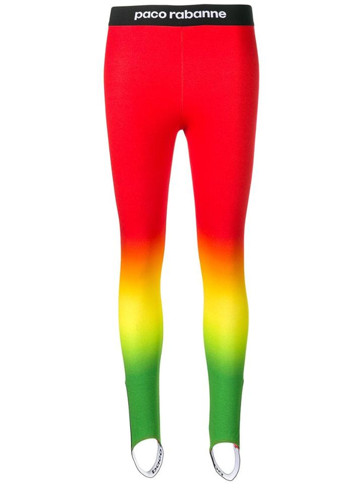 Paco Rabanne Printed Leggings - Red