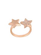 Alinka Stasia Double Star Diamond Ring, Women's, Size: N, Metallic, Diamond/18kt Rose Gold