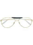 Gucci Gold Toned Glasses - Metallic