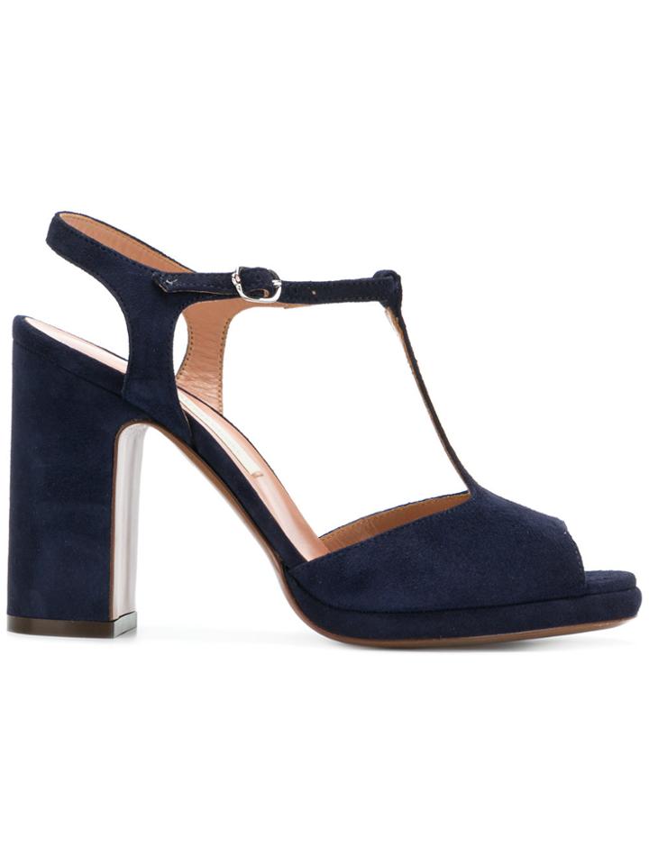 L'autre Chose T-strap Platform Sandals - Blue