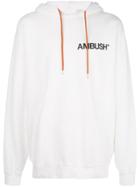 Ambush Logo Print Hoodie - White