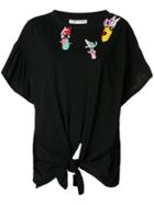 Tsumori Chisato Knit Detail Tied T-shirt - Black