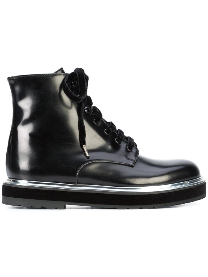 Agl Lace Up Ankle Boots - Black