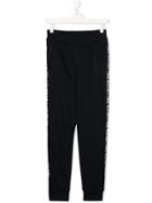Neil Barrett Kids Teen Logo Stripe Jogging Bottoms - Blue