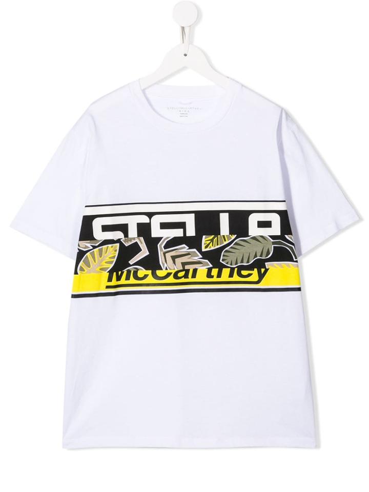 Stella Mccartney Kids Teen Jungle Logo Print T-shirt - White