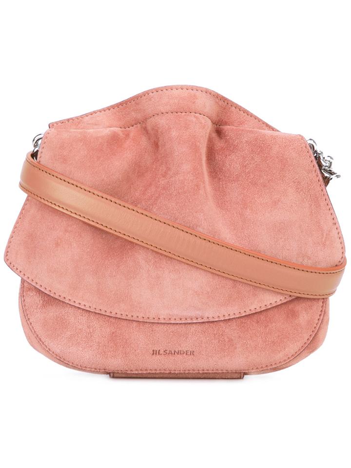 Jil Sander 'micro Ridge' Shoulder Bag - Pink & Purple