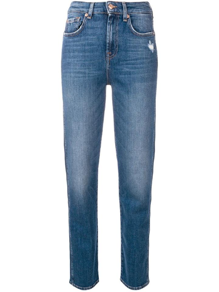 7 For All Mankind High Rise Jeans - Blue
