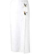 Christopher Esber Dual-knot Resin Vent Skirt, Women's, Size: 6, White, Polyester/spandex/elastane