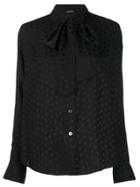 P.a.r.o.s.h. Star-print Pussy Bow Blouse - Black