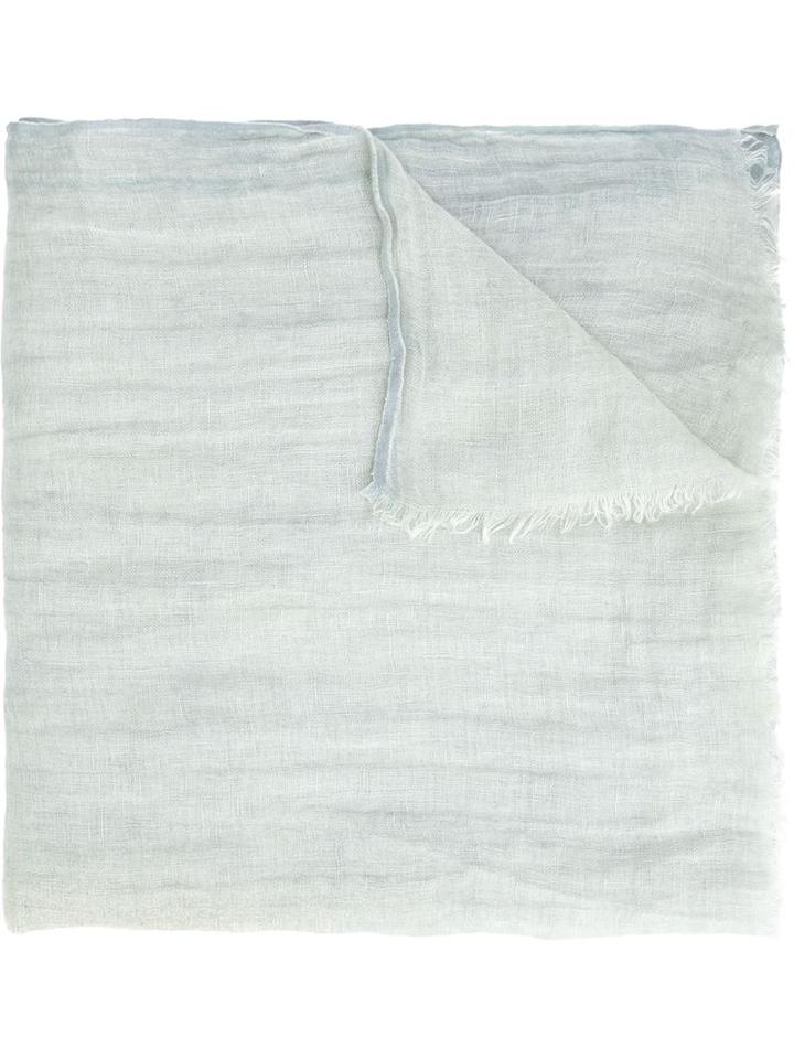 Hope Frayed Edge Scarf, Men's, Green, Linen/flax