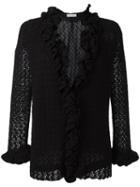 Christian Dior Vintage Open Macrame Cardigan, Women's, Size: 38, Black