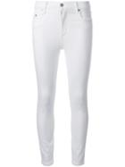 Nobody Denim Cult Skinny Ankle Jeans, Women's, Size: 26, White, Cotton/elastodiene/polyester