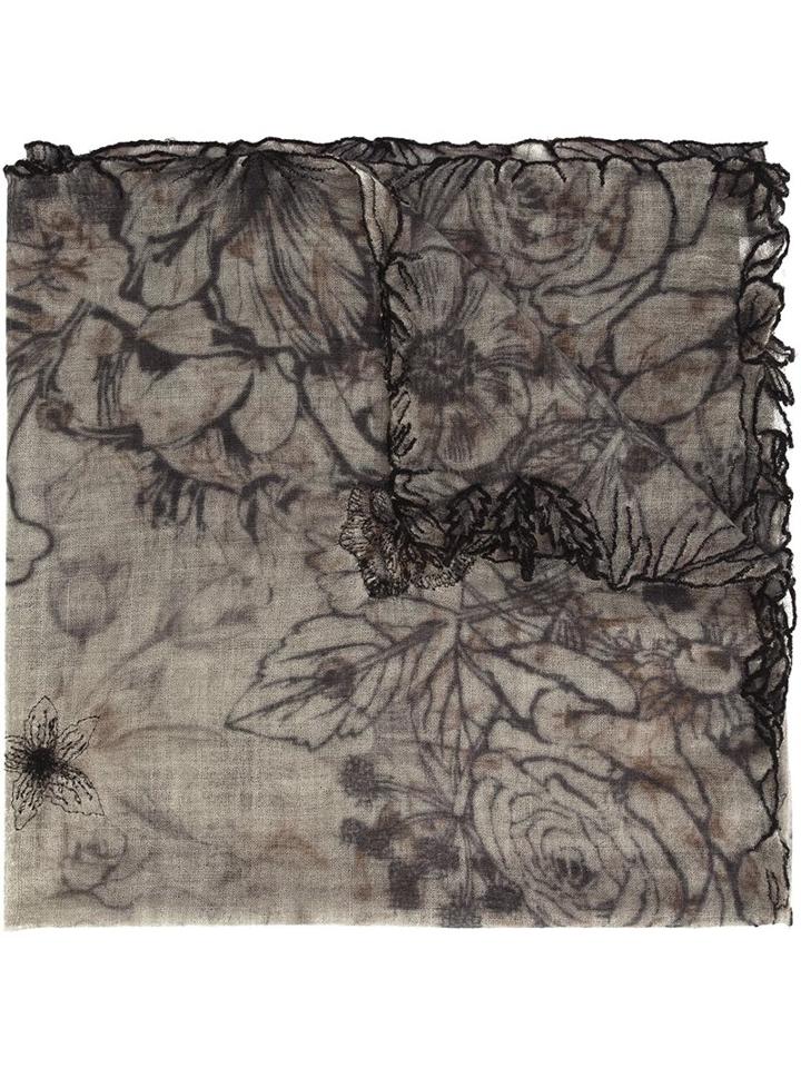Faliero Sarti 'jasmine' Scarf, Women's, Grey, Wool