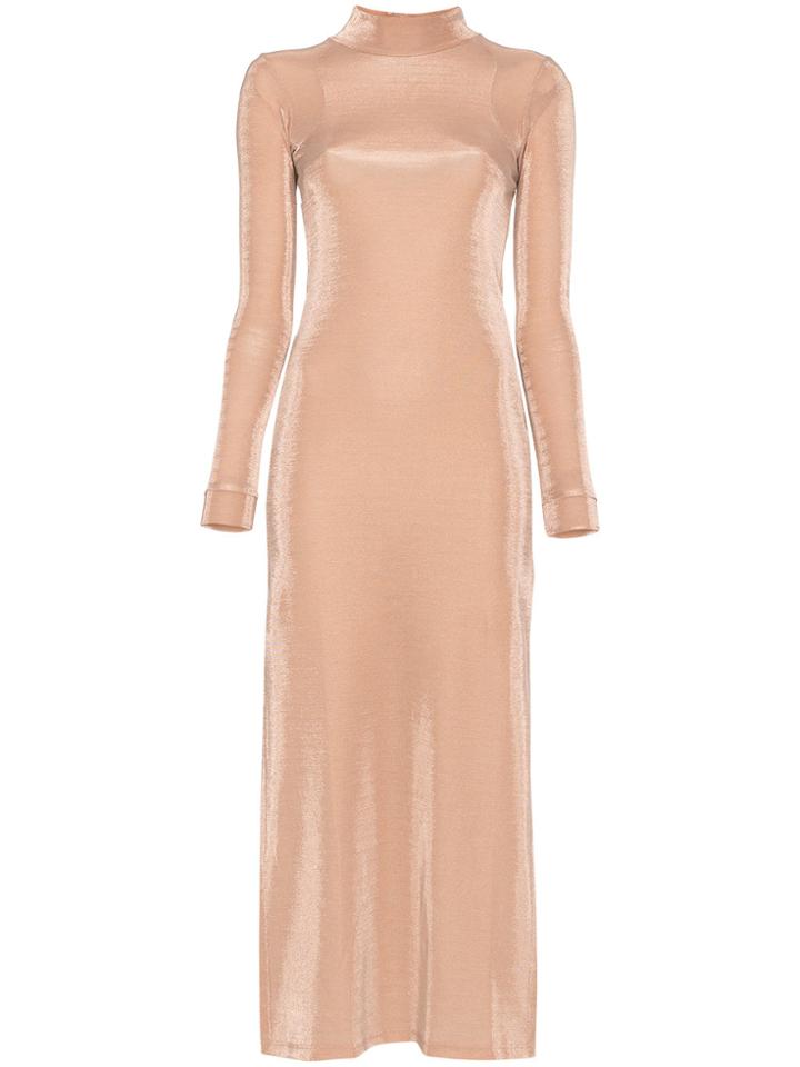 Michael Lo Sordo Open Back Stretch Jersey Dress - Nude & Neutrals