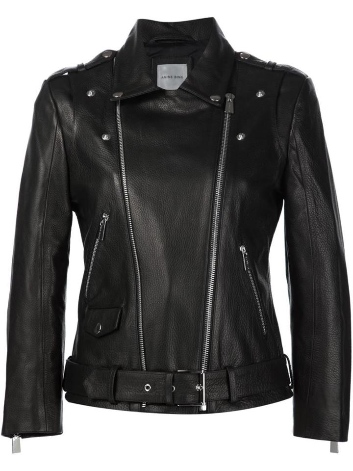 Anine Bing Cropped Moto Jacket