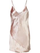Fleur Du Mal - Mini Slip - Women - Silk/viscose - M, Pink/purple, Silk/viscose