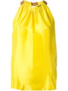 Erika Cavallini Gathered Neck Sleeveless Top