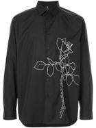 Oamc Floral Embroidered Shirt - Black