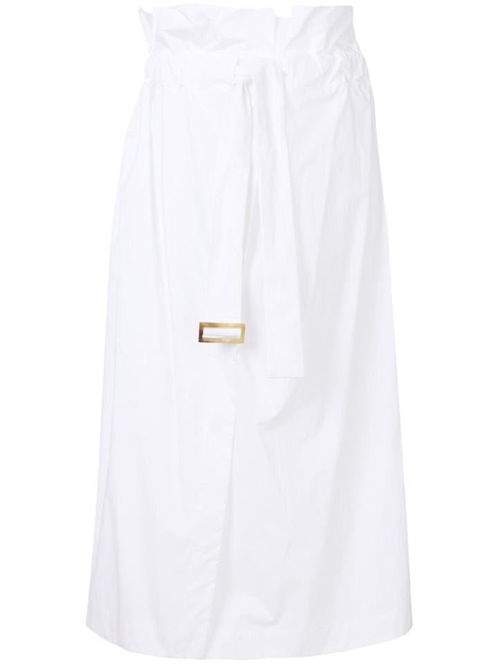 Erika Cavallini Belted A-line Skirt - White