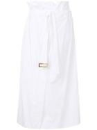 Erika Cavallini Belted A-line Skirt - White