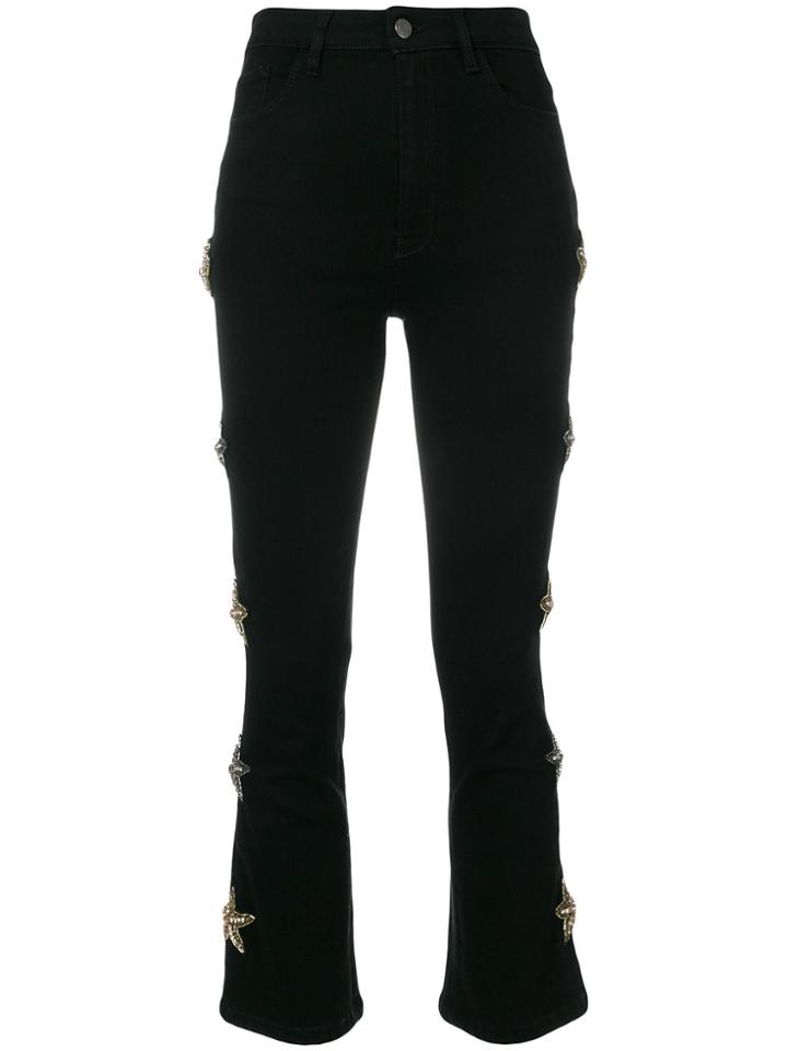 Amen Star Embellished Jeans - Black