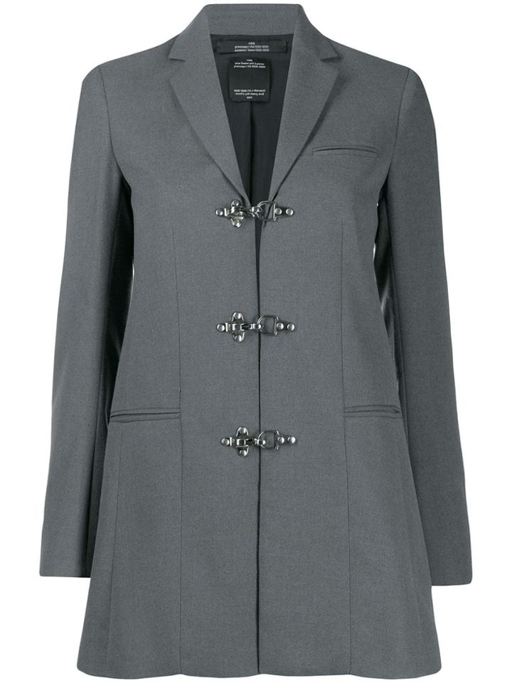 Rokh Duffle Single Breasted Jacket - Grey